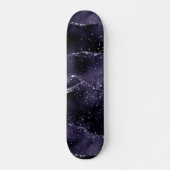 Moody Agate | Midnight Indigo Deep Paarse Glam Persoonlijk Skateboard (Voorkant)