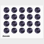 Moody Agate | Midnight Indigo Deep Paarse Glam Ronde Sticker (Vel)