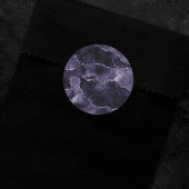 Moody Agate | Midnight Indigo Deep Paarse Glam Ronde Sticker