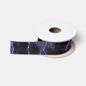 Moody Agate | Midnight Indigo Deep Paarse Glam Satijnen Lint (Spoel)