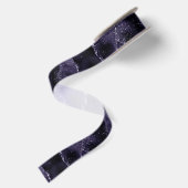 Moody Agate | Midnight Indigo Deep Paarse Glam Satijnen Lint (Achterkant)