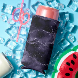 Moody Agate | Midnight Indigo Deep Paarse Glam Seltzer Blikjeskoeler