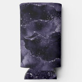 Moody Agate | Midnight Indigo Deep Paarse Glam Seltzer Blikjeskoeler (Achterkant)