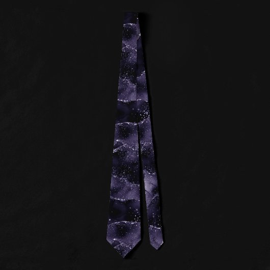 Moody Agate | Midnight Indigo Deep Paarse Glam Stropdas
