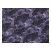 Moody Agate | Midnight Indigo Deep Paarse Glam Tafelkleed (Voorkant (Horizontaal))