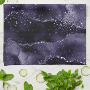 Moody Agate   Midnight Indigo Deep Paarse Glam Theedoek