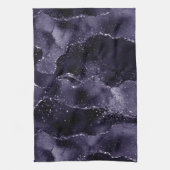 Moody Agate | Midnight Indigo Deep Paarse Glam Theedoek (Verticaal)