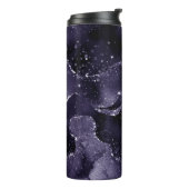 Moody Agate | Midnight Indigo Deep Paarse Glam Thermosbeker (Gedraaid links)