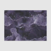 Moody Agate | Midnight Indigo Deep Paarse Glam Tissuepapier (Voorkant)