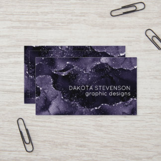 Moody Agate | Midnight Indigo Deep Paarse Glam Visitekaartje