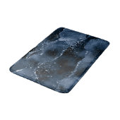 Moody Agate | Navy Denim Steel Blue Faux Glitter Badmat (Gekanteld)