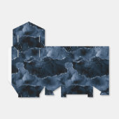 Moody Agate | Navy Denim Steel Blue Faux Glitter Bedankdoosjes (Uitgevouwen)