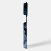 Moody Agate | Navy Denim Steel Blue Faux Glitter iPhone Hoesje (Rechterkant)