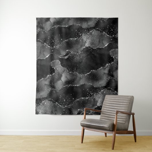 Moody Agate | Onyx Black Vampy Glam-foto-achtergro Wandkleed (In situ)