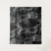 Moody Agate | Onyx zwart vampy glam foto achtergro Wandkleed (Voorkant)