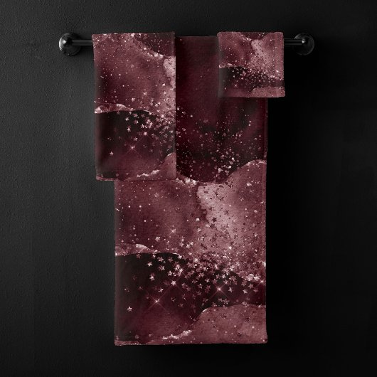 Moody Agate | Wijn Bordeaux Sangria Merlot Maroon Bad Handdoek