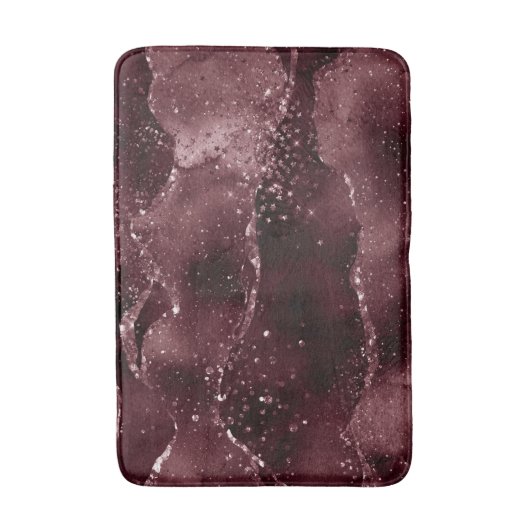 Moody Agate | Wijn Bordeaux Sangria Merlot Maroon Badmat (Voorkant Verticaal)
