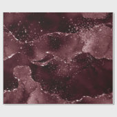 Moody Agate | Wijn Bordeaux Sangria Merlot Maroon Cadeaupapier (Vlak)