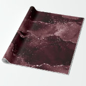 Moody Agate | Wijn Bordeaux Sangria Merlot Maroon Cadeaupapier (Uitgerold)
