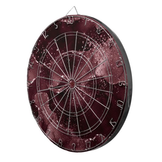 Moody Agate | Wijn Bordeaux Sangria Merlot Maroon Dartbord (Voorkant Rechts)