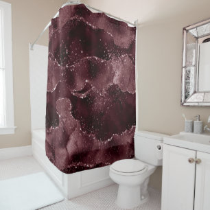Moody Agate   Wijn Bordeaux Sangria Merlot Maroon Douchegordijn