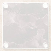 Moody Agate | Wijn Bordeaux Sangria Merlot Maroon Glazen Onderzetter (Achterkant)