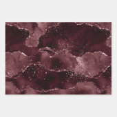 Moody Agate | Wijn Bordeaux Sangria Merlot Maroon Inpakpapier Vel (Voorkant 2)