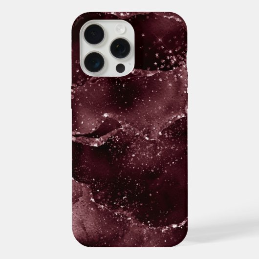 Moody Agate | Wijn Bordeaux Sangria Merlot Maroon iPhone Hoesje (Achterkant)
