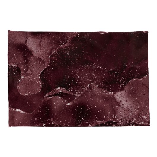 Moody Agate | Wijn Bordeaux Sangria Merlot Maroon Kussensloop (Achterkant-Rechts)