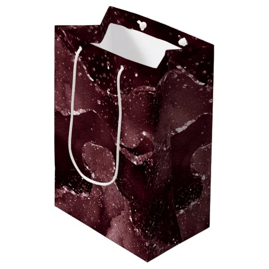 Moody Agate | Wijn Bordeaux Sangria Merlot Maroon Medium Cadeauzakje (Voorkant Gekanteld)
