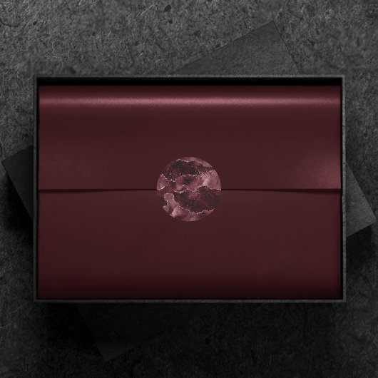 Moody Agate | Wijn Bordeaux Sangria Merlot Maroon Ronde Sticker