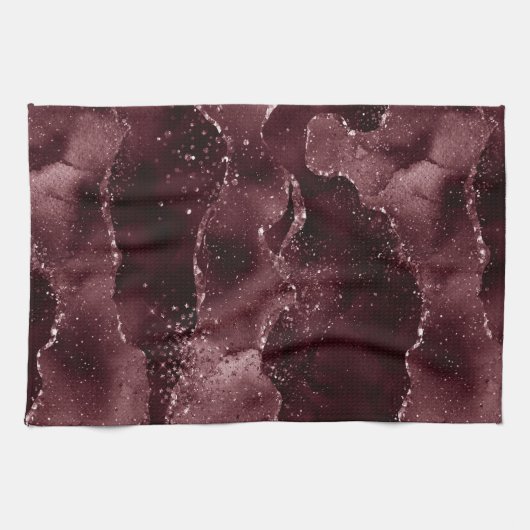 Moody Agate | Wijn Bordeaux Sangria Merlot Maroon Theedoek (Horizontaal)