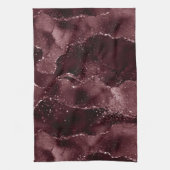 Moody Agate | Wijn Bordeaux Sangria Merlot Maroon Theedoek (Verticaal)