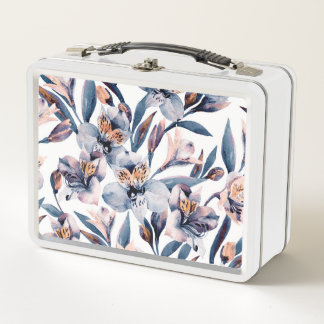 Moody Alstroemeria: Waterverf bloemenpatroon