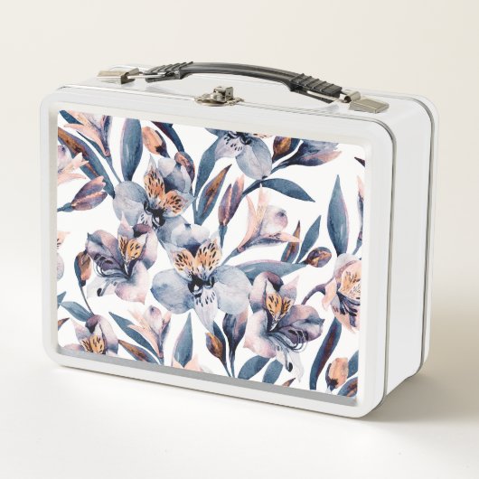 Moody Alstroemeria: Waterverf bloemenpatroon (Voorkant)