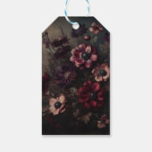 Moody Anemone Bloeit Botanische Bloemkunst Cadeaulabel (Achterkant)