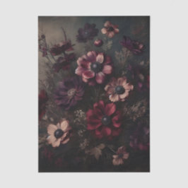 Moody Anemone Bloeit  Botanische Bloemkunst Tissuepapier