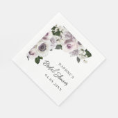 Moody Anemone en Paarse Bloemen Vrijgezellenfeest Servet (Hoek)