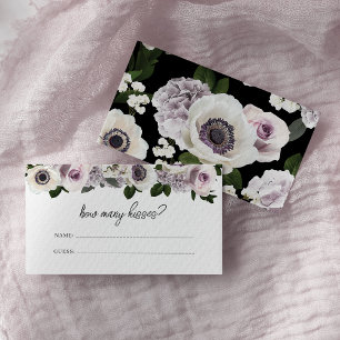 Moody Anemoon en Paarse Bloemen Hoeveel Kusjes Informatiekaartje