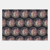 Moody Art Deco Bloemboeket Inpakpapier Vel (Voorkant 2)