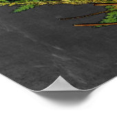 Moody Art Fern w / Krijtbord Achtergrond nr. 8 Poster (Hoek)