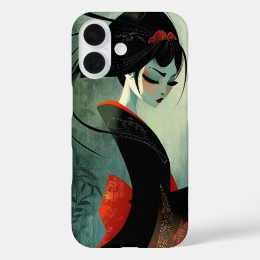 Moody attent anime meisje Case-Mate iPhone case (Achterkant)