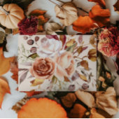 Moody Autumn Floral RSVP Response Kaart