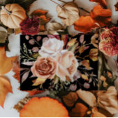 Moody Autumn Floral RSVP Response Kaart