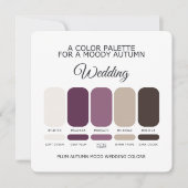 Moody Autumn Plum Wedding Color Palette Card Kaart (Voorkant)