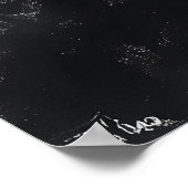 Moody Avond Silhouet met Lamp Post - Houtskool Poster (Hoek)