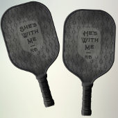 Moody Black Aangepaste Naam Jubileum Gift Paar Pickleball Paddle