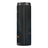 Moody Black Cat van House @ Night - Thermal Tumble Thermosbeker (Achterkant)