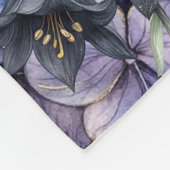 Moody Black Floral Classic Couple Names Wedding Fleece Deken (Hoek)