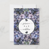 Moody Black Floral Classic Husband Mother Wedding Bedankkaart (Achterkant)